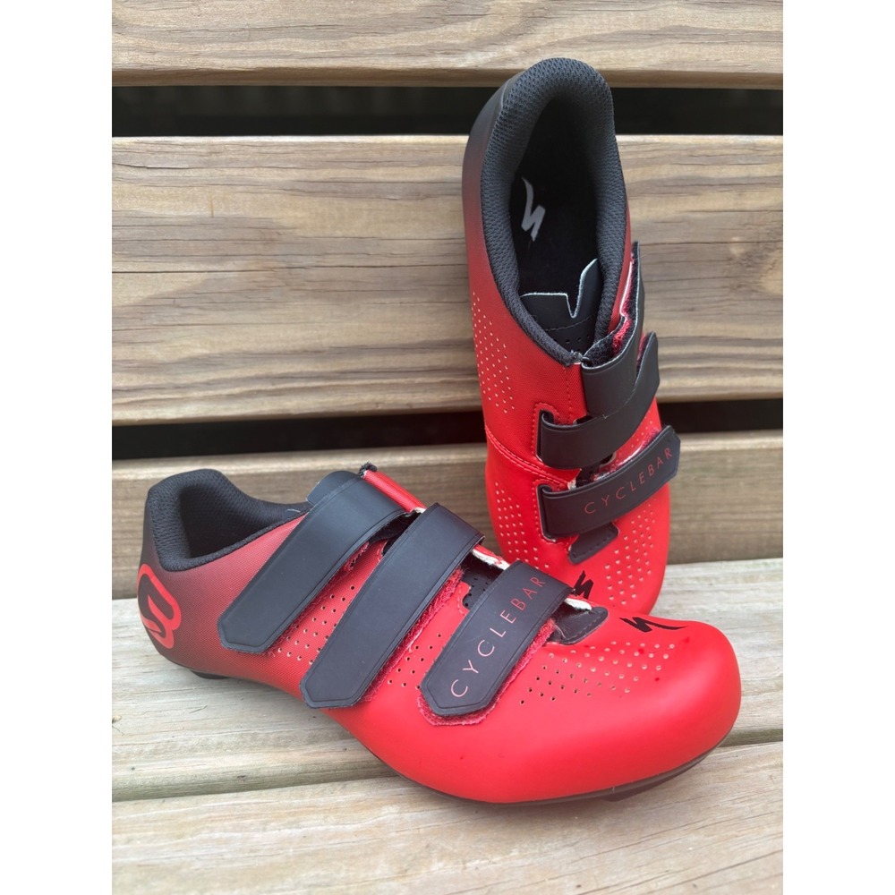 Specialized Torch 1.0 Cyclebar Cycling Shoes Red Black US 6.5 Excellent